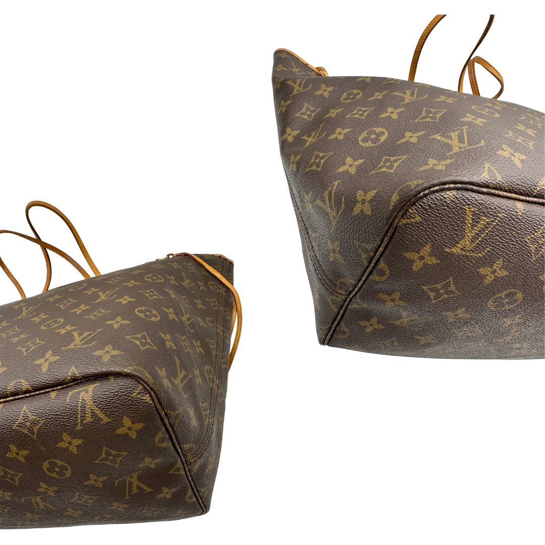 angoli Neverfull nella versione GM in canvas monogram, di lusso, originale, ottime condizioni, usata 