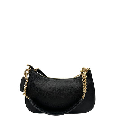 retro Borsa Coach in pelle martellata nera, puoi portarla comodamente a spalla, a tracolla o a mano, di lusso, originale, ottime condizioni, usata. 