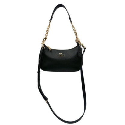 front Borsa Coach in pelle martellata nera, puoi portarla comodamente a spalla, a tracolla o a mano, di lusso, originale, ottime condizioni, usata. 