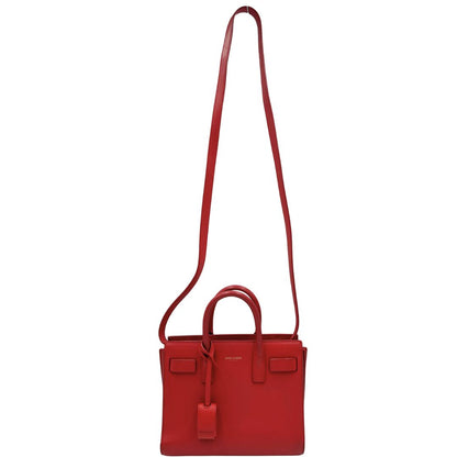 front Borsa Saint Laurent in pelle rossa, indossabile a tracolla o a mano, di lusso, originale, ottime condizioni. 