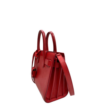 lato Borsa Saint Laurent in pelle rossa, indossabile a tracolla o a mano, di lusso, originale, ottime condizioni. 