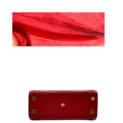 base Borsa Saint Laurent in pelle rossa, indossabile a tracolla o a mano, di lusso, originale, ottime condizioni. 