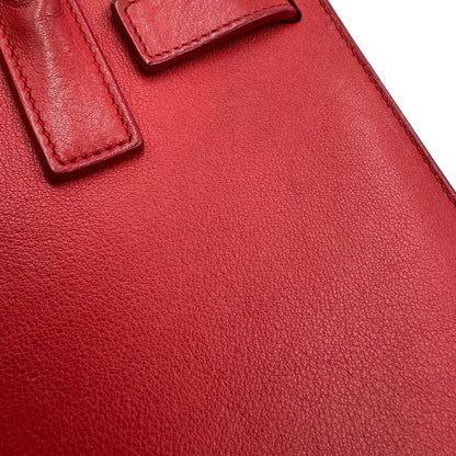 Borsa Saint Laurent in pelle rossa, indossabile a tracolla o a mano, di lusso, originale, ottime condizioni.