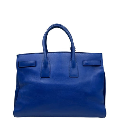 retro Borsa Saint Laurent in pelle blu, da portare a mano, di lusso, originale, ottime condizioni, usata. 