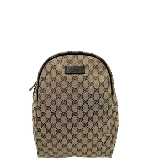 front Zaino Gucci in tessuto GG, munito di un manico e doppie bretelle regolabili, di lusso, originale, ottime condizioni. 