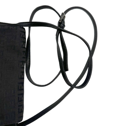 tracolla  Tracolla Fendi marrone trama Zucchino e finiture in pelle nera, di lusso, originale, ottime condizioni, usata. 