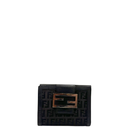 Portafoglio Fendi nero trama Zucchino, di lusso, originale, ottime condizioni, usato