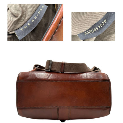 base Zaino The Bridge in pelle marrone, di lusso, originale, ottime condizioni, usato. 