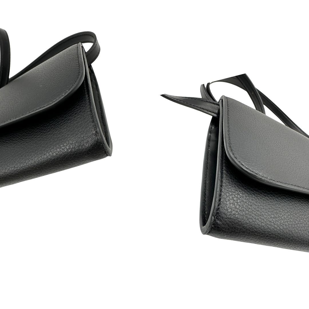 angoli  Borsa Stella McCartney in pelle vegana nera, indossabile a mano o a tracolla, di lusso, originale, eccellenti condizioni. 