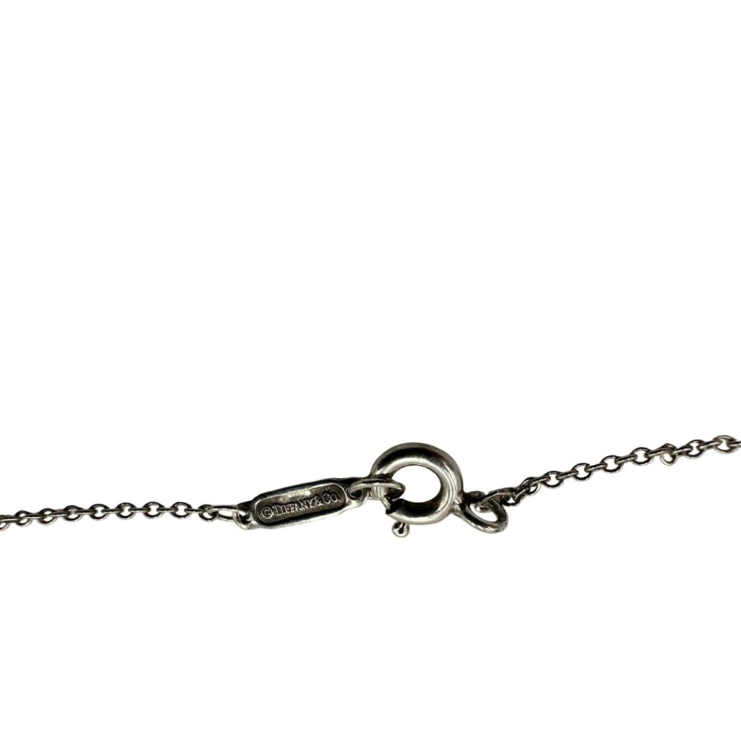 Collana Tiffany&Co. in argento 925 con ciondoli heart, di lusso, originale, ottime condizioni, usata.