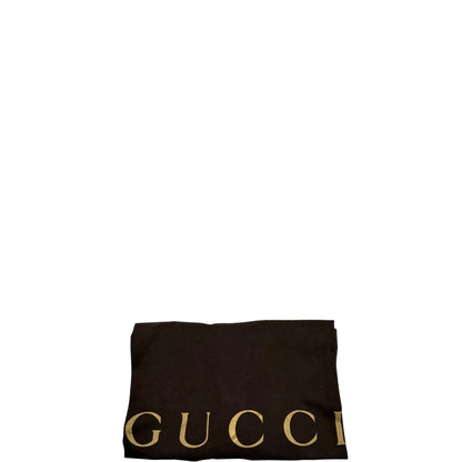 dustbag Borsa Gucci in pelle nera munita di doppi manici, indossabile a spalla, di lusso, originale, ottime condizioni, usata. 