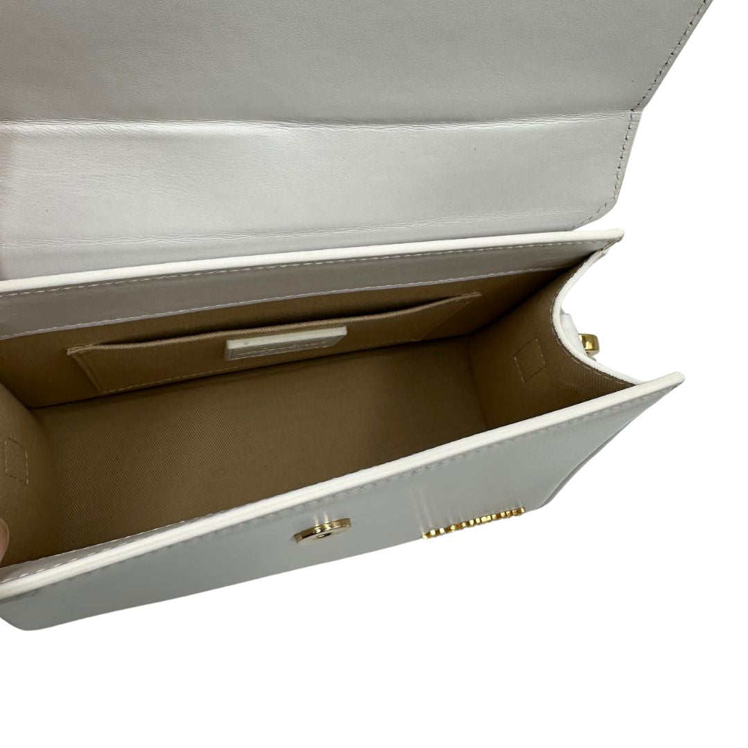intern   Borsa Jacquemus Le Chiquito color bianco gesso, di lusso, originale, ottime condizioni, usata.