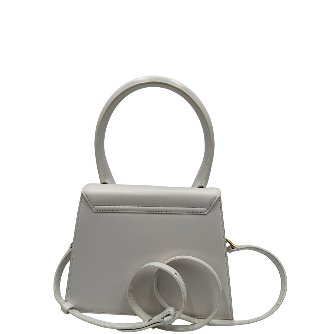retro  Borsa Jacquemus Le Chiquito color bianco gesso, di lusso, originale, ottime condizioni, usata. 