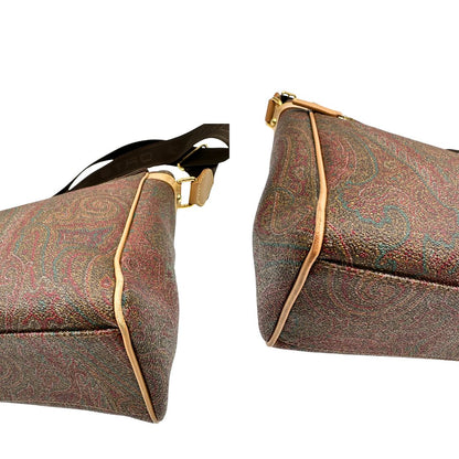 Angoli, Cartella Etro in canvas trama Paisley, indossabile a tracolla. Originale, usata, di lusso, in ottime condizioni.
