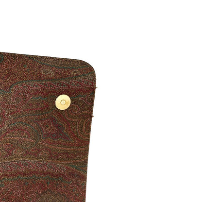 Cartella Etro in canvas trama Paisley, indossabile a tracolla. Originale, usata, di lusso, in ottime condizioni.