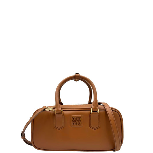 Borsa Arcadie Miu Miu cognac