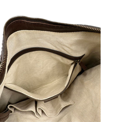 interno interno  Borsa Gucci in tessuto GG e finiture in pelle marrone, di lusso, originale, ottime condizioni, usata.  