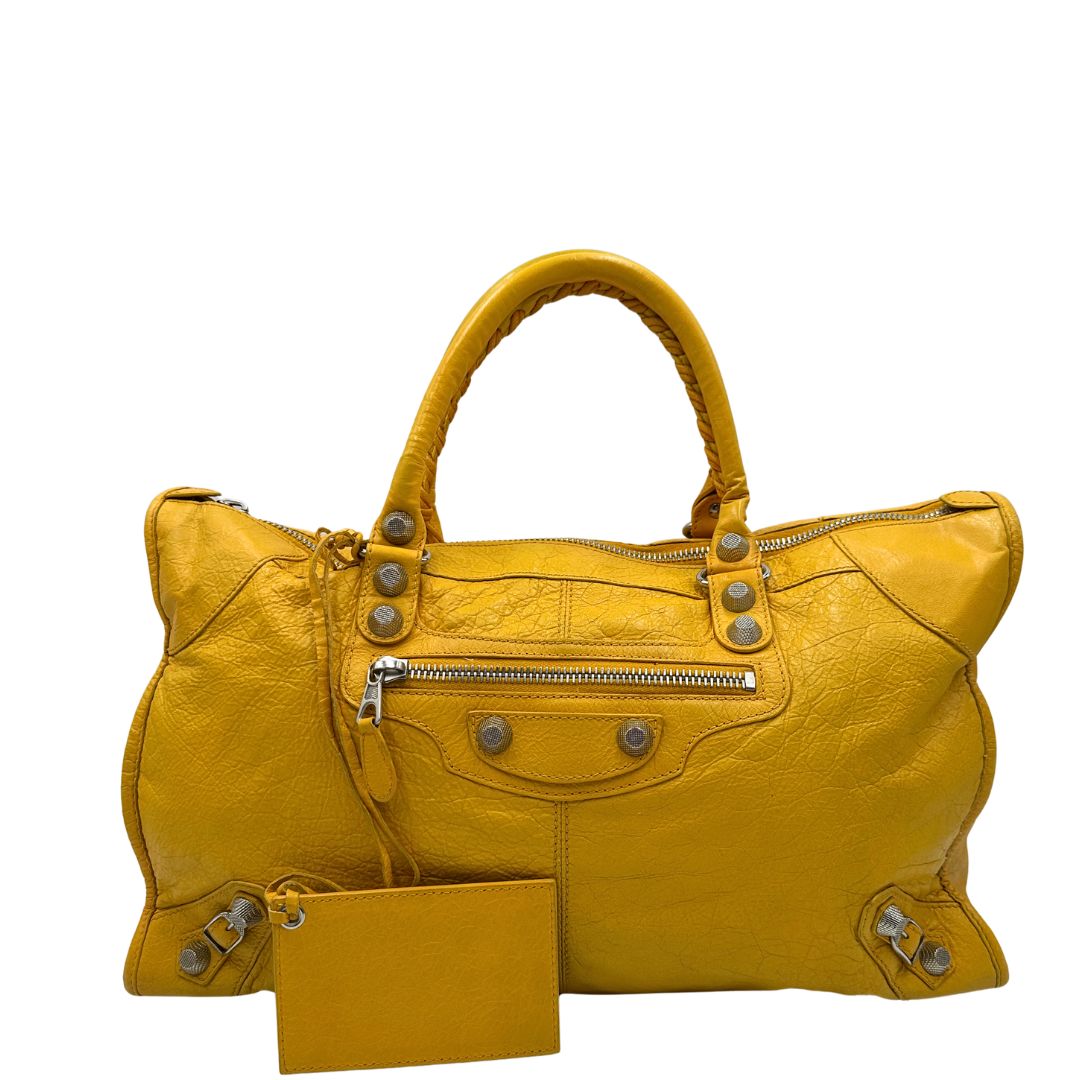 Borsa City Balenciaga gialla