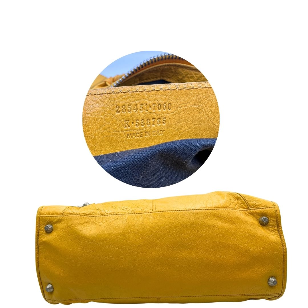 Borsa City Balenciaga gialla