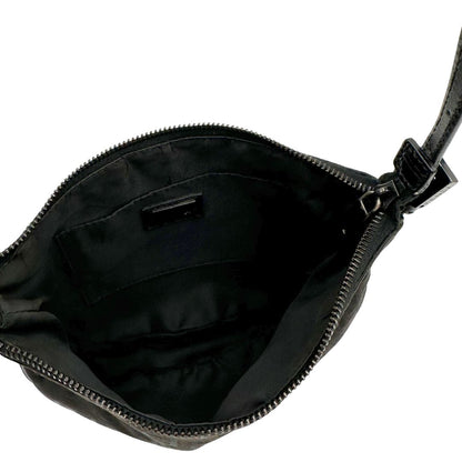 interno  Borsa Fendi nera trama Zucchino, di lusso, originale, ottime condizioni, usata. 