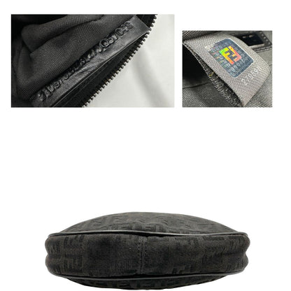 base  Borsa Fendi nera trama Zucchino, di lusso, originale, ottime condizioni, usata. 
