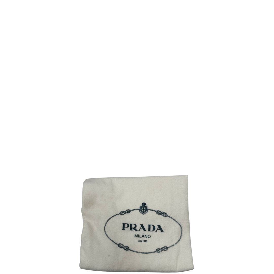 dustbag Borsa Prada in pelle beige, indossabile anche a tracolla, di lusso, originale, ottime condizioni, usata. 