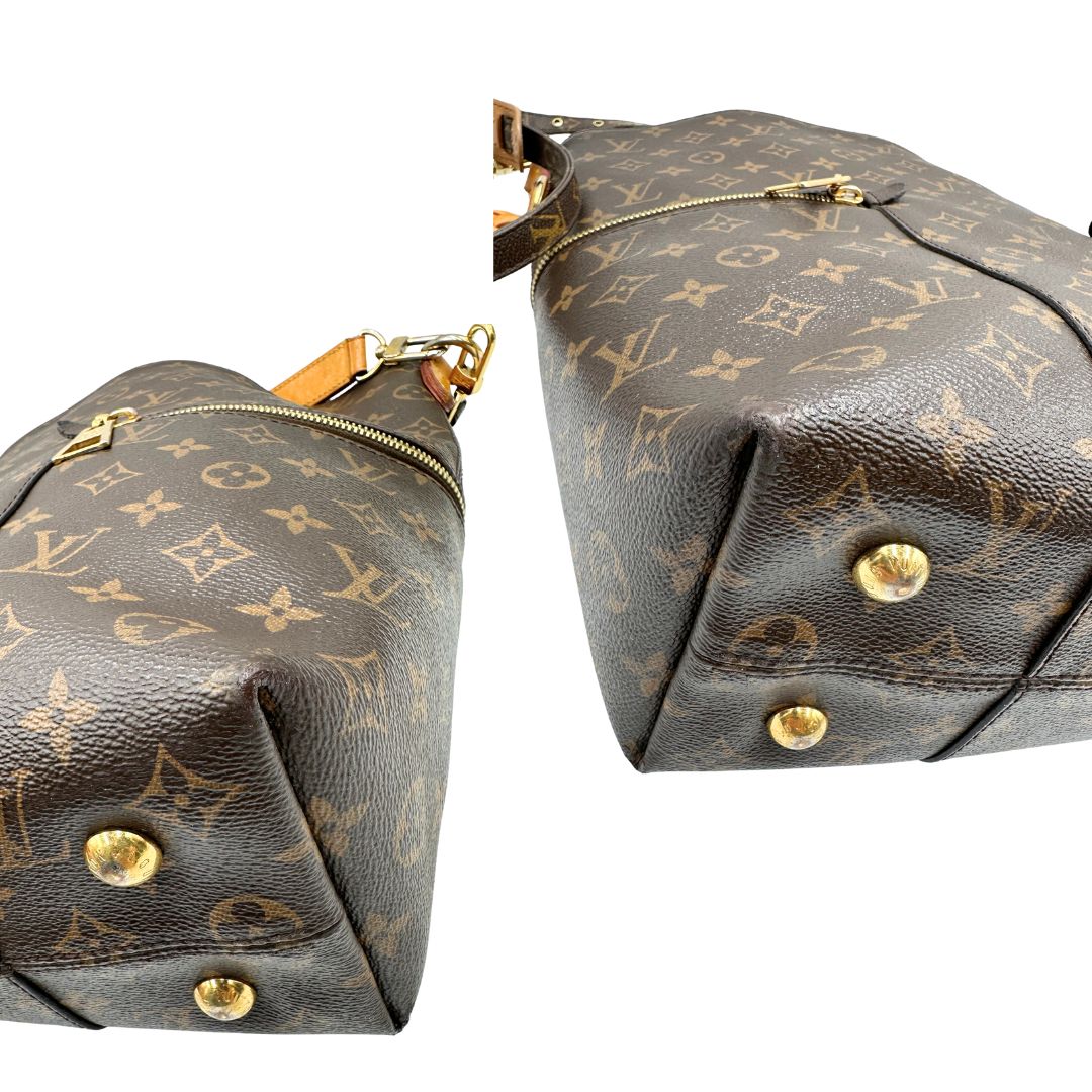angoli Borsa Mélie LV in canvas monogram, munita di un manico singolo e una tracolla amovibile e regolabile, di lusso, originale, ottime condizioni, usata. 