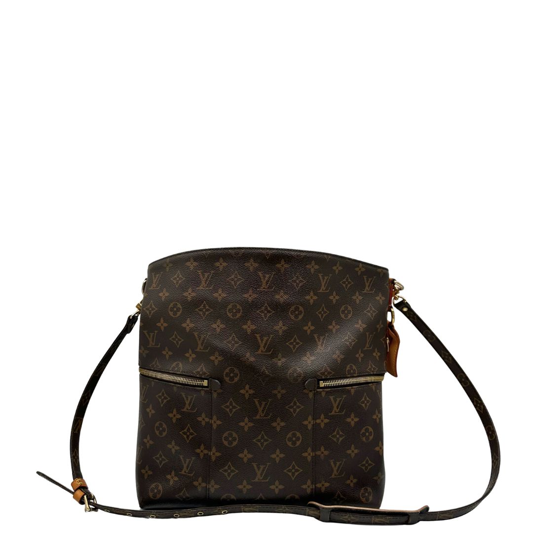 retro Borsa Mélie LV in canvas monogram, munita di un manico singolo e una tracolla amovibile e regolabile, di lusso, originale, ottime condizioni, usata. 
