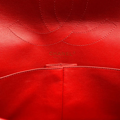 interno Borsa Chanel in pelle rossa trapuntata, indossabile a spalla, di lusso, originale, usata. 