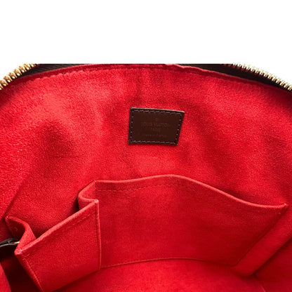 Interno, Borsa LV in canvas Damier Ébène nella versione MM. Originale, usata, di lusso, in ottime condizioni.
