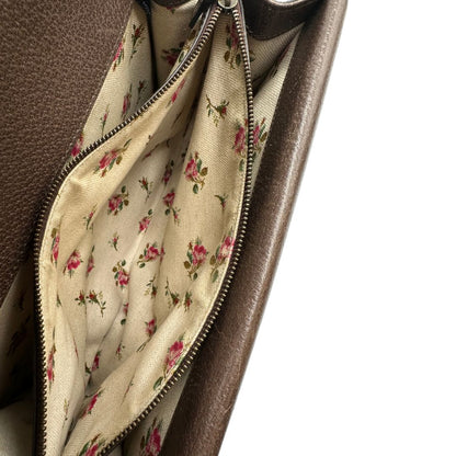 interno  Borsa Gucci Dionysus in pelle marrone impreziosita da iconica striscia Web verde e rossa, di lusso, originale, ottime condizioni, usata. 