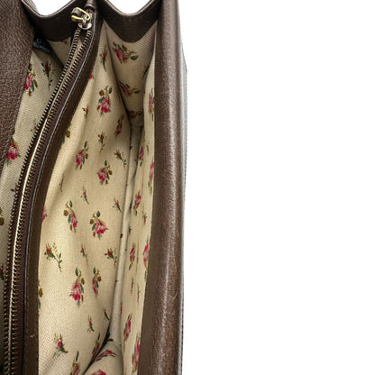 interno  Borsa Gucci Dionysus in pelle marrone impreziosita da iconica striscia Web verde e rossa, di lusso, originale, ottime condizioni, usata. 