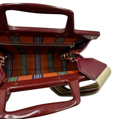 interno Borsa Etro in canvas trama Paisley, di lusso, originale, ottime condizioni, usata. 