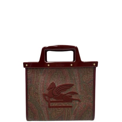front Borsa Etro in canvas trama Paisley, di lusso, originale, ottime condizioni, usata.