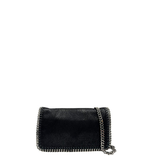 front Borsa Falabella Stella McCartney realizzata in pelle vegana nera, di lusso, originale, eccellenti condizioni, usata. 