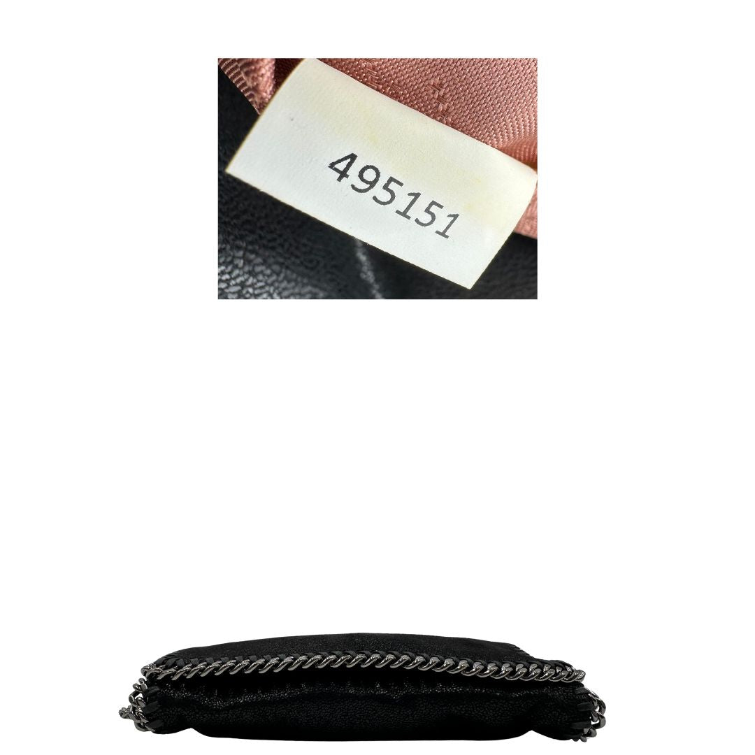 base Borsa Falabella Stella McCartney realizzata in pelle vegana nera, di lusso, originale, eccellenti condizioni, usata. 