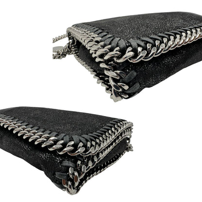 angoli Borsa Falabella Stella McCartney realizzata in pelle vegana nera, di lusso, originale, eccellenti condizioni, usata. 