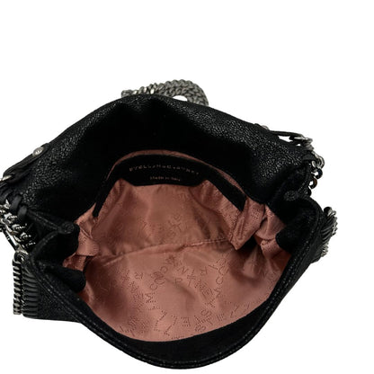 interno Borsa Falabella Stella McCartney realizzata in pelle vegana nera, di lusso, originale, eccellenti condizioni, usata. 