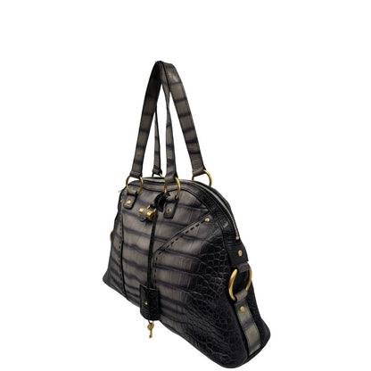 lato Borsa Muse Saint Laurent trama animalier, di lusso, originale, ottime condizioni, usata. 