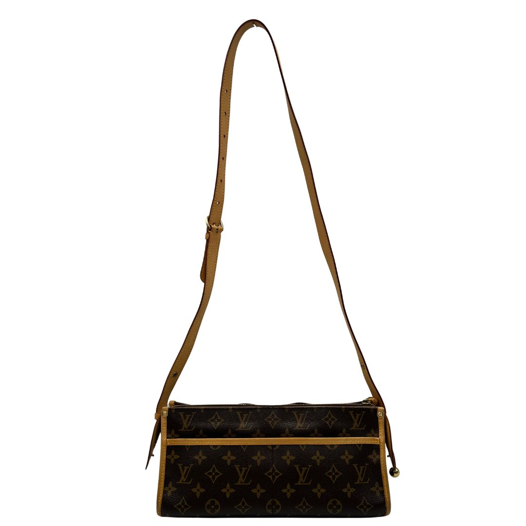 front Borsa LV in canvas monogram e finiture in vacchetta naturale, di lusso, originale, ottime condizioni, usato, originale. 