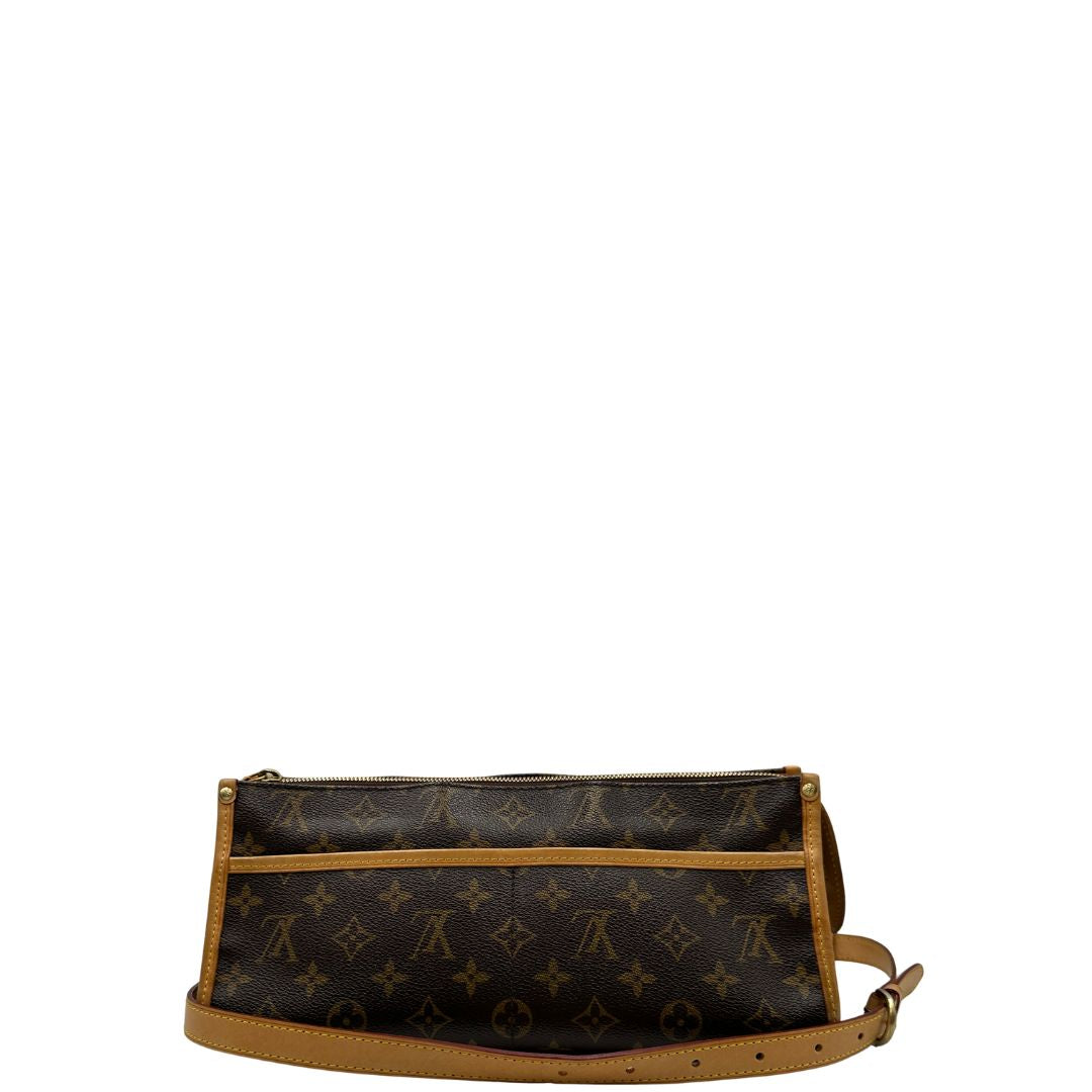 retro Borsa LV in canvas monogram e finiture in vacchetta naturale, di lusso, originale, ottime condizioni, usato, originale. 