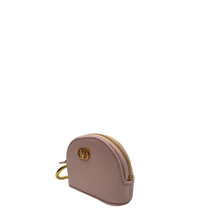 vCharm portamonete Valentino Garavani in pelle rosa, di lusso, originale, eccellenti condizioni, usato.