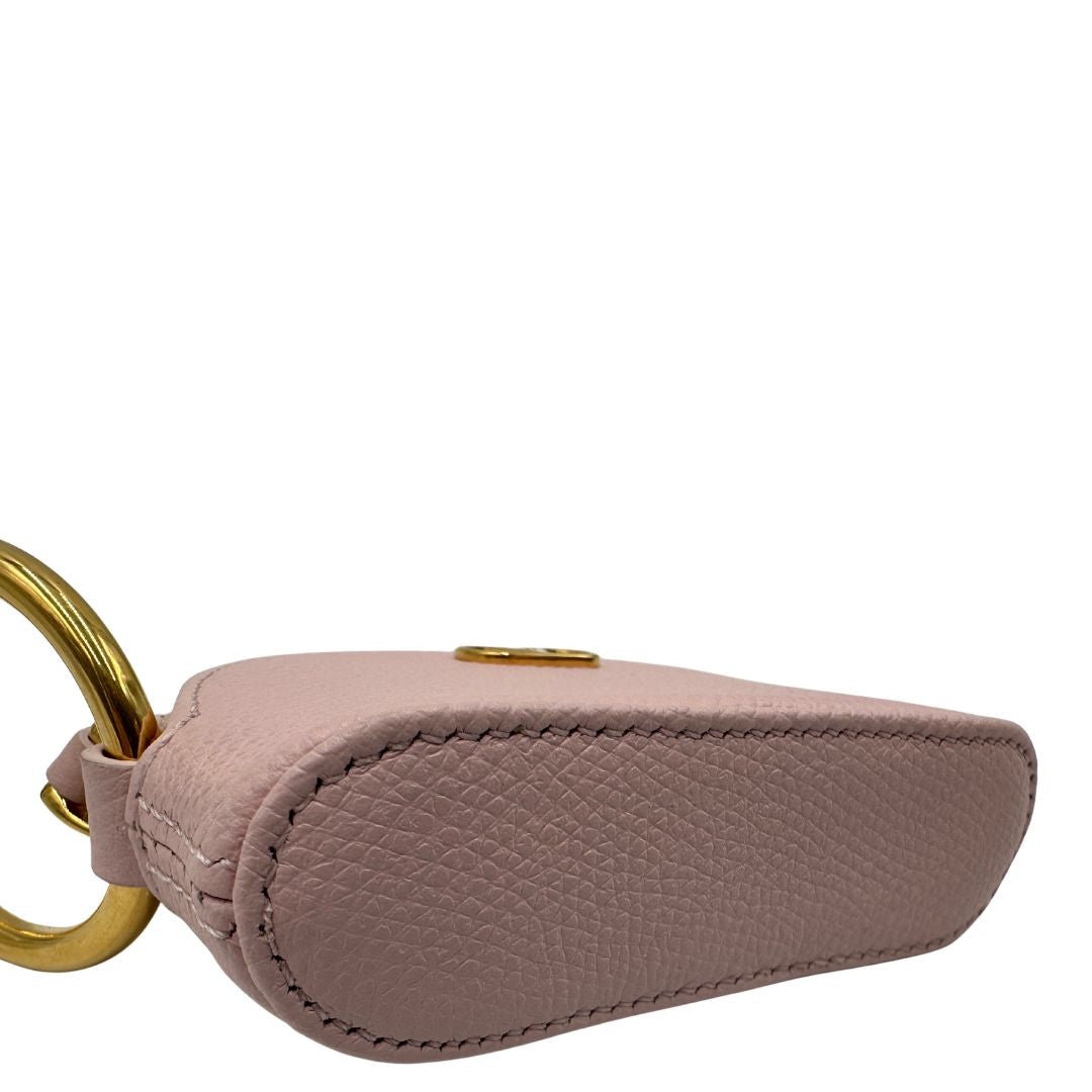 Charm portamonete Valentino Garavani in pelle rosa, di lusso, originale, eccellenti condizioni, usato.