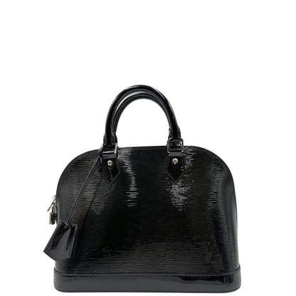 front Alma in pelle vernis epi nera nella versione PM, di lusso, originale, ottime condizioni, usata. 