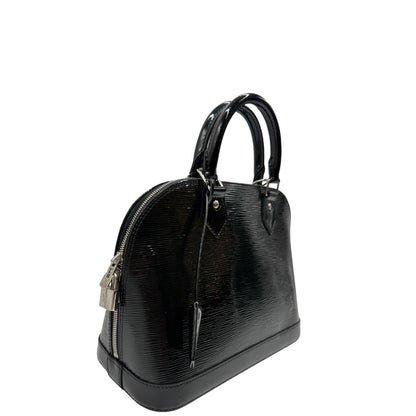 lato Alma in pelle vernis epi nera nella versione PM, di lusso, originale, ottime condizioni, usata. 