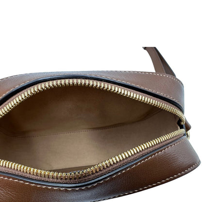 interno  Borsa Gucci Horsebit in canvas GG con finiture in pelle marroni, di lusso, originale, eccellenti condizioni, usata. 