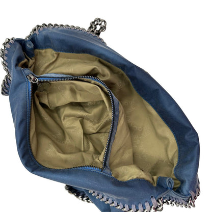 interno Borsa Falabella nella versione fold over tote effetto slavato, di lusso, originale, ottime condizioni, usata. 
