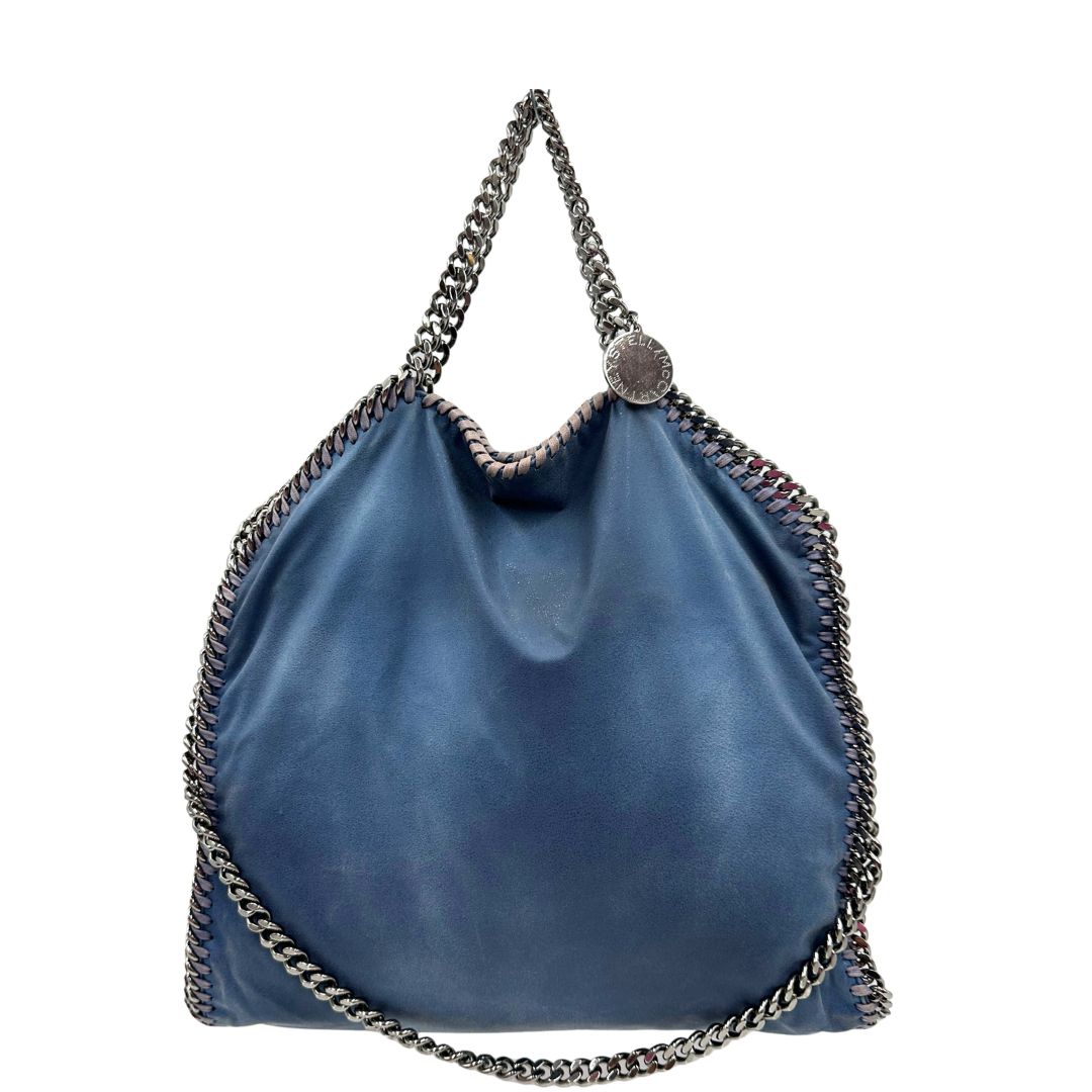 front Borsa Falabella nella versione fold over tote effetto slavato, di lusso, originale, ottime condizioni, usata. 