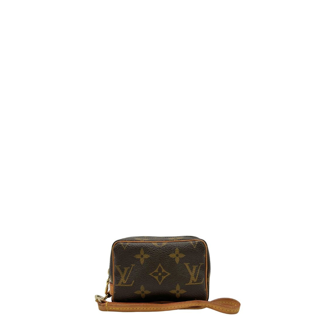 front Pochette LV Wapity in canvas marrone monogram, di lusso, originale, ottime condizioni, usata. 