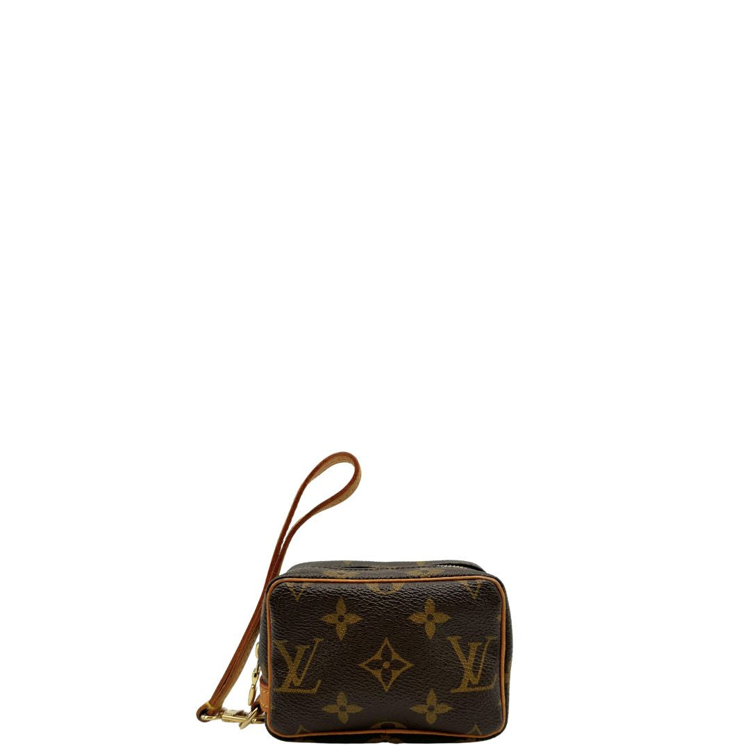 front Pochette LV Wapity in canvas marrone monogram, di lusso, originale, ottime condizioni, usata. 
